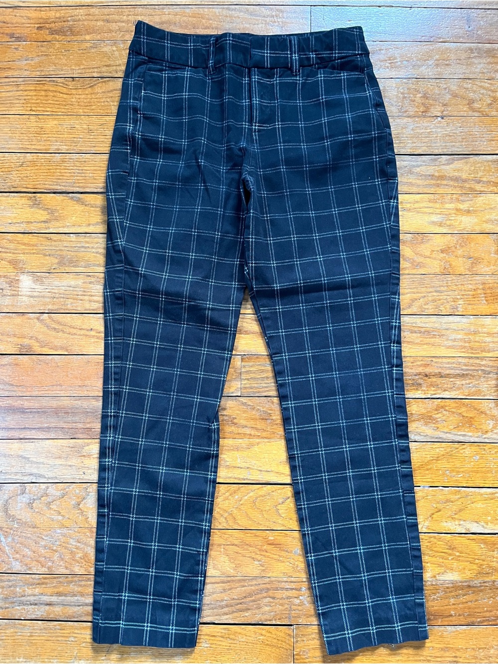 Old Navy High-Rise Skinny Pixie Pants Black Windowpane